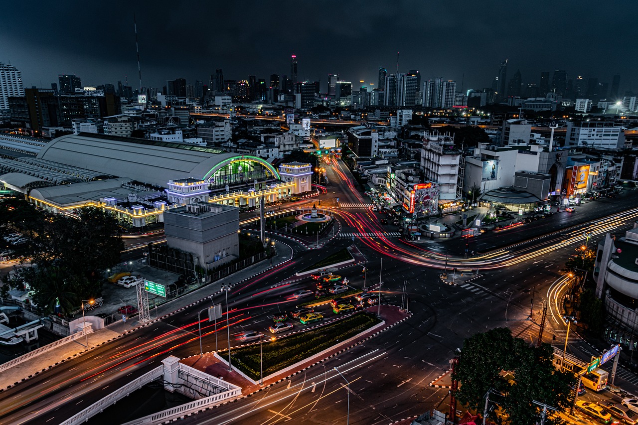 city view of Bankok at night