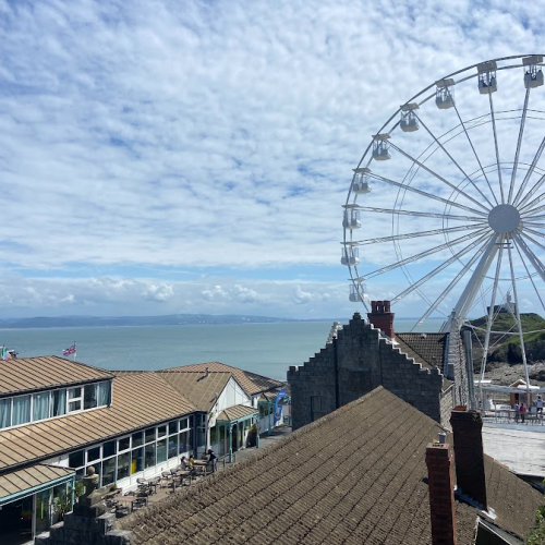 ferris wheel and coastline